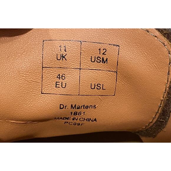 Dr Martens 1B61 Brown Leather Chukka Boots Men’s Size 13 Soft-Toe WORN 5X WOW - Picture 9 of 12